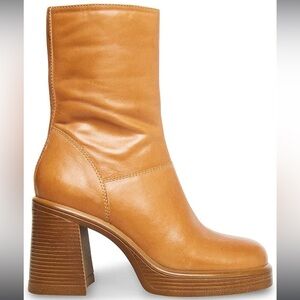 Steven Madden Fantsie Tan Leather Booties